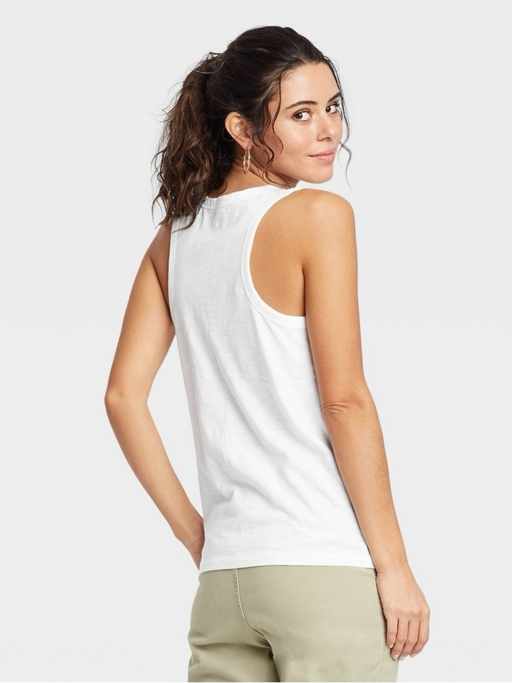 NWT Universal Thread White Scoop Neck Tank Top Size Small - Picture 2 of 5